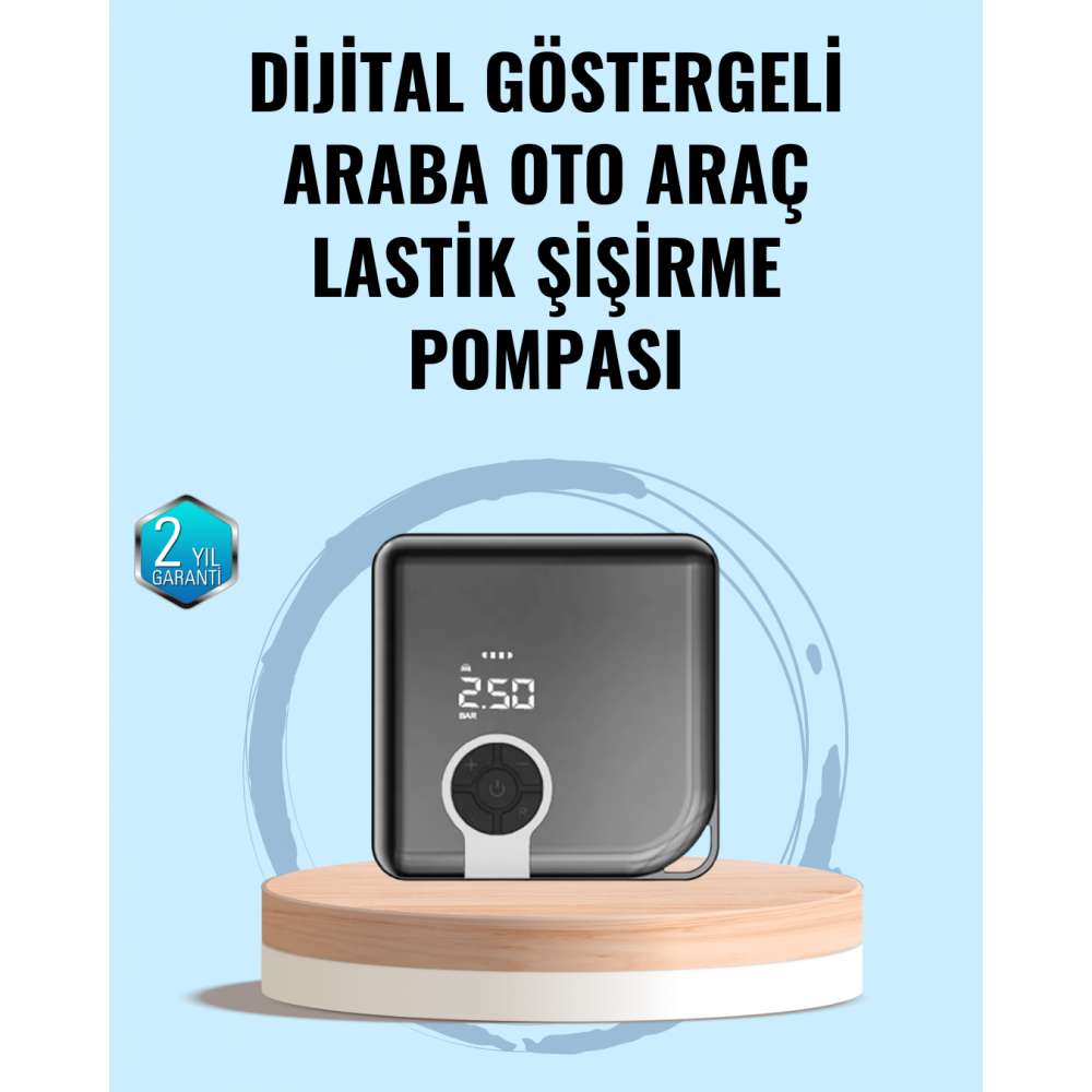 Type-C Şarj Girişli Taşınabilir Elektrikli Hava Pompası
