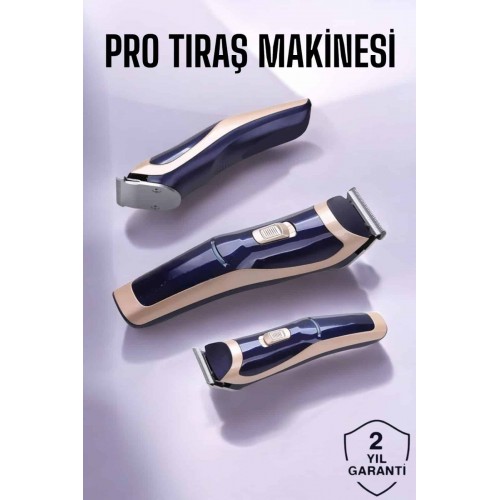 Profesyonel Şarjlı Saç ve Sakal Traş Makinesi Kolay Kullanım