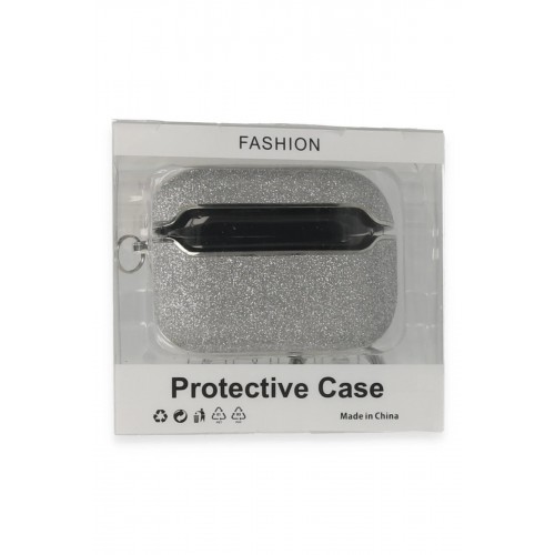 Airpods Pro (1.nesil) Spell Simli Kılıf - Gümüş-(5796)