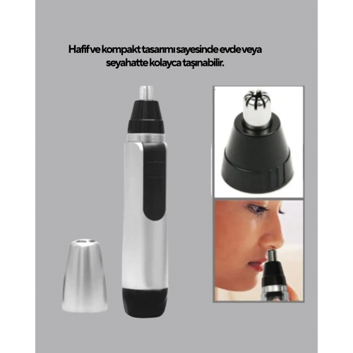 3D Bıçaklı Burun ve Kulak Tıraş Makinesi Pil ile Çalışan Taşınabilir Model