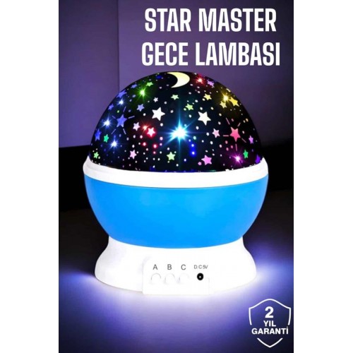 Yıldızlı Gökyüzü Projeksiyon Gece Lambası Hareketli Işık Şovu Yıldızlı Gökyüzü Projeksiyon Gece Lambası Hareketli Işık Şovu