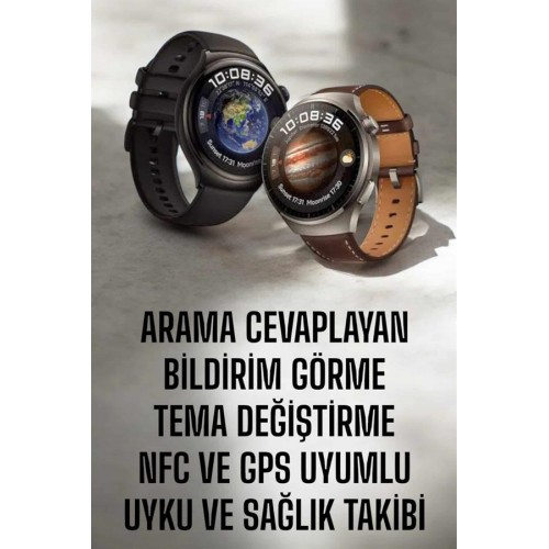 Akıllı Saat Sesli Görüşme NFC Uyumlu Bildirim Görme ve Uyku ve Sağlık Takibi