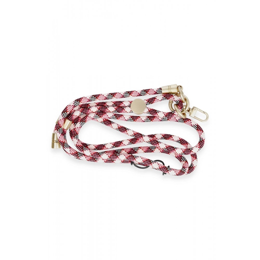 JE Desenli Boyun Askısı - Pembe-(5796)