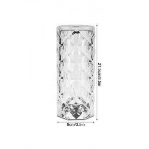 Kristal Lamba Masa Lambası Şarjlı Masa Lambası Dokunmatik Sensör Usb Şarjlı