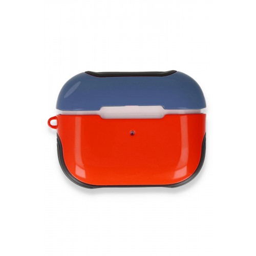 Airpods 3 (3.nesil) 3in1 Kılıf - Kırmızı-Lacivert-(5796)