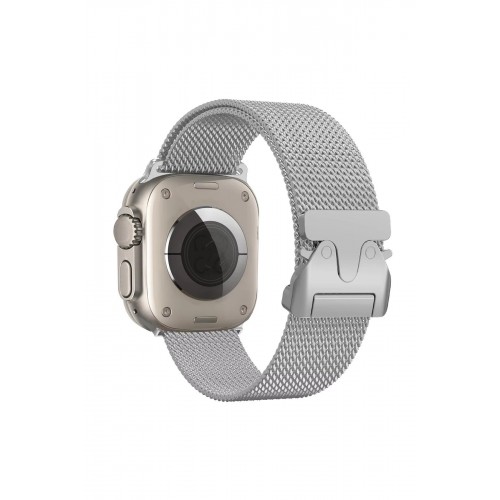 Apple Watch 42mm Milano Metal Kordon - Yıldız Işığı-(5796)