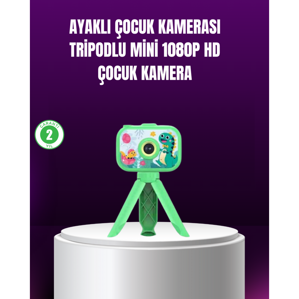 1080P HD Çocuk Vlog Kamerası – Tripod ve Eğitici Oyunlarl