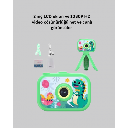 1080P HD Çocuk Vlog Kamerası – Tripod ve Eğitici Oyunlarl