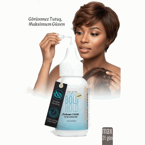 Protez Saç Yapıştırıcı - Peruk ve Keratin Kaynak Saç İçin Görünmez ve Uzun Süreli Yapıştırıcı  Bold Hold
