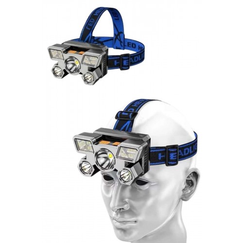 Kafa Lambası 800 Lümen 4 Mod Yüksek Işık Flaşörlü Şarjlı Led Lamba Kafa Lambası 800 Lümen 4 Mod Yüksek Işık Flaşörlü Şarjlı Led Lamba