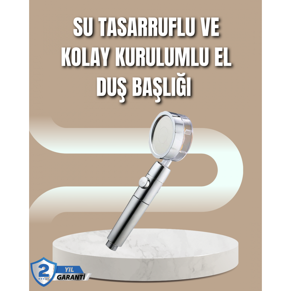 360° Ayarlanabilir Çok Fonksiyonlu Duş Başlığı