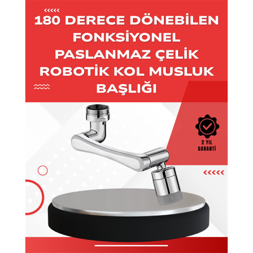 Çift Su Akış Modlu Musluk Başlığı – 360° + 720° Tam Dönebilen 3 Kollu Yapı
