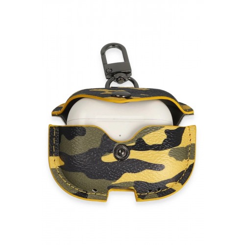 Airpods 3 (3.nesil) Çanta Kamuflaj Deri Kılıf - Sarı-(5796) Airpods 3 (3.nesil) Çanta Kamuflaj Deri Kılıf - Sarı-(5796)