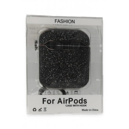 Airpods 2 (2.nesil) Spell Simli Kılıf - Siyah-(5796)