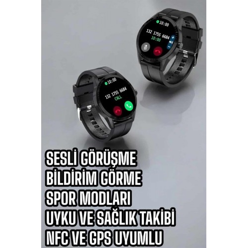 Akıllı Saat Sesli Görüşme Bluetooth Bağlantılı 3 Kordonlu