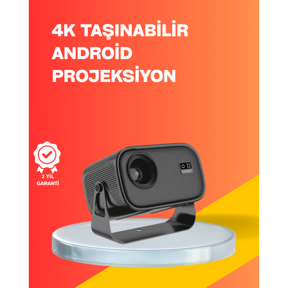 4000 Lümen Parlaklık Değerine Sahip Ev ve Ofis Projektör