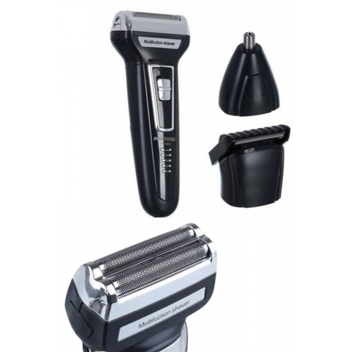 Tıraş Makinesi 3 Başlıklı T Başlıklı Hassas Ciltlere Özel Saç Sakal Vücut Kulak ve Burun