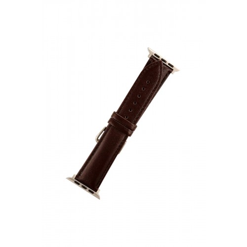 Apple Watch 42mm NL26 Deri Kordon - Kahverengi-(5796)