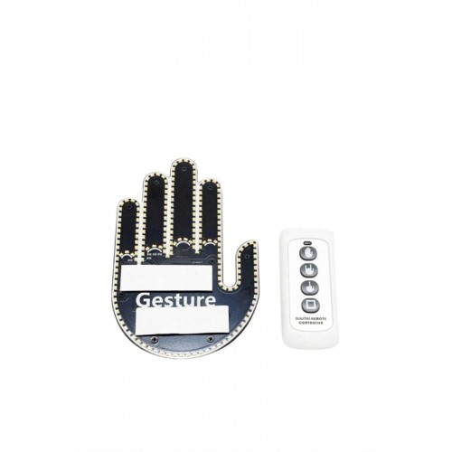 Pilli Led Işık Araç Camı İçin Uzaktan Kumandalı El Simgesi