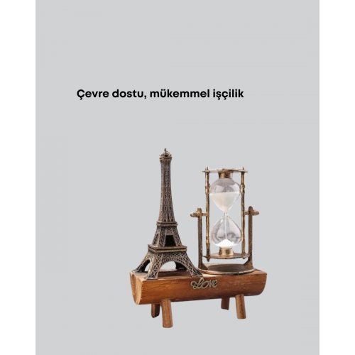 Ahşap Kum Saati – Vintage Tasarımlı Masa Dekoru Ahşap Kum Saati – Vintage Tasarımlı Masa Dekoru