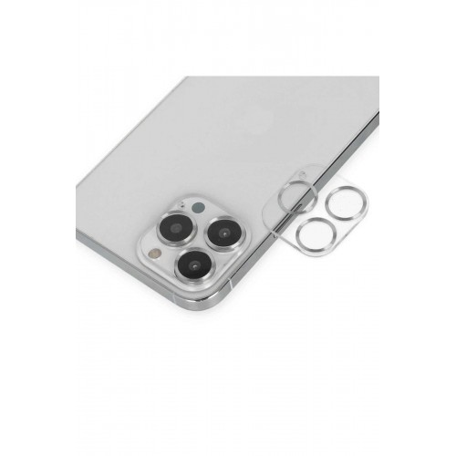 iPhone 14 Pro Max Band Metal Kamera Lens - Gümüş-(5796)