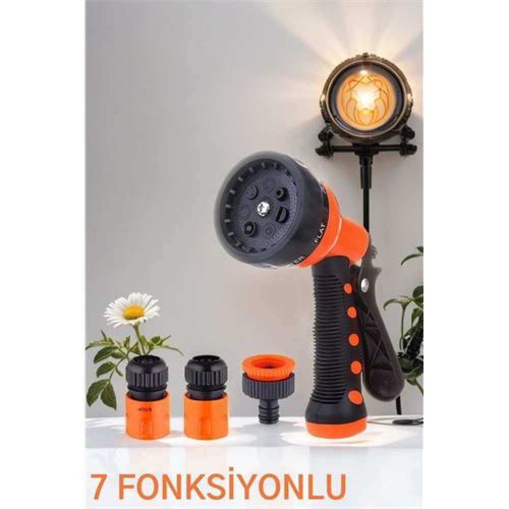 Turk Sulama Tabancası Seti 7 FONKSİYON 3 Aparatlı