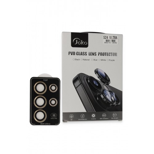 Samsung Galaxy S24 Ultra PVD Metal Kamera Lens - Gold-(5796)