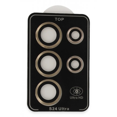 Samsung Galaxy S24 Ultra PVD Metal Kamera Lens - Gold-(5796)