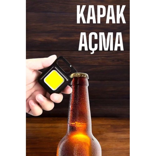 Anahtarlık Çok Amaçlı Mıknatıslı Taşınabilir Işık Led Şarjlı