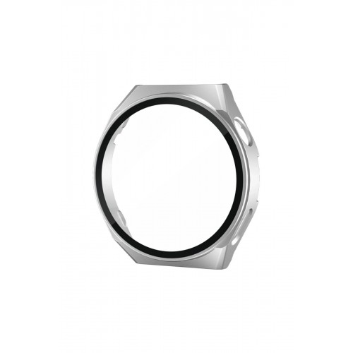 Huawei Watch GT3 Pro 46mm Dota Camlı Kasa Ekran Koruyucu - Gümüş-(5796)