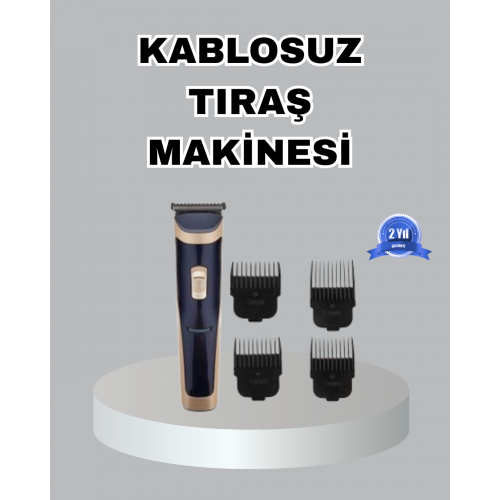 Çelik Bıçaklı Unisex Şarjlı Tıraş Makinesi – Sessiz Motor Kablosuz ve Ayarlanabilir