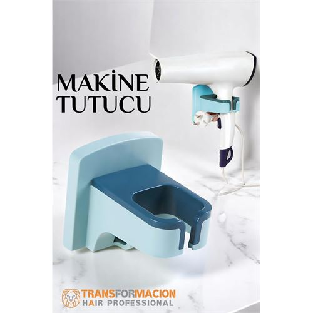 HSNET Saç Kurutma Makinesi Tutucu Pratik Yapışma MAVİ