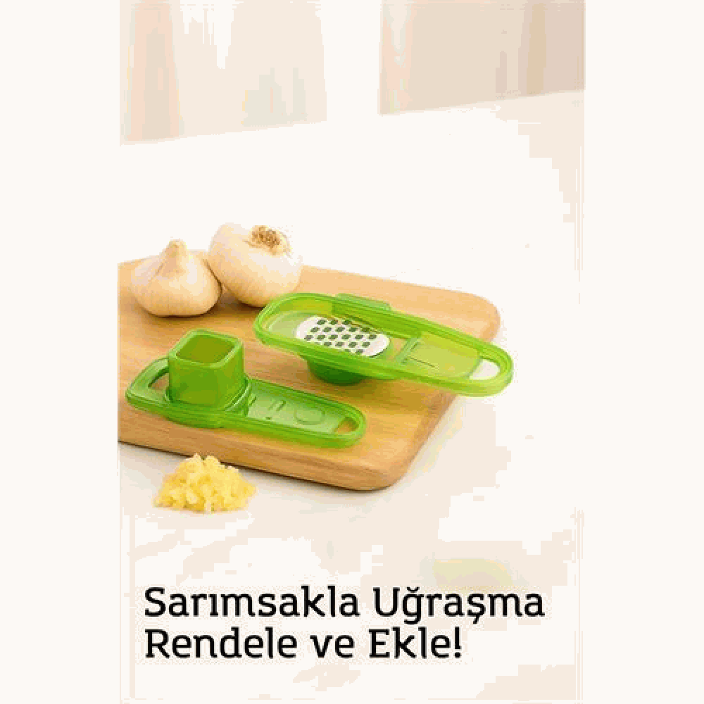 Hazneli Sarımsak Rendeleyici – 14 x 45 cm | Pratik ve Hijyenik Mutfak Yardımcısı