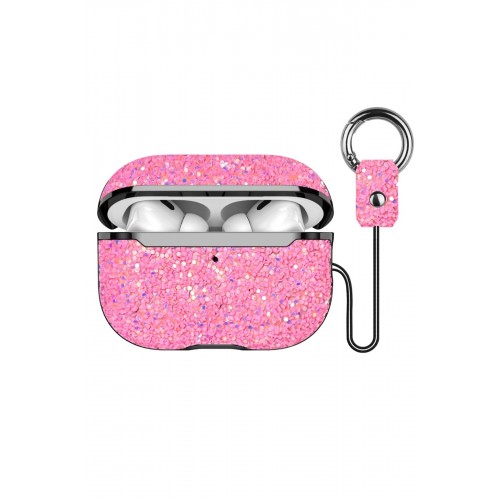 Airpods 2 (2.nesil) Bright Simli Airpods Kapak - Pembe-(5796)