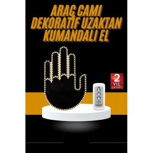 Uzaktan Kumandalı Araba Parmak Hareketi Işığı Parmak Işığı LED Araba Arka Pencere