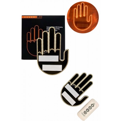 Uzaktan Kumandalı Araba Parmak Hareketi Işığı Parmak Işığı LED Araba Arka Pencere