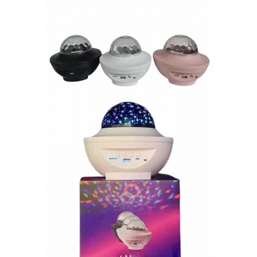 Çok Renkli Projektör Lamba Disko Topu Gece Lambası Kablosuz