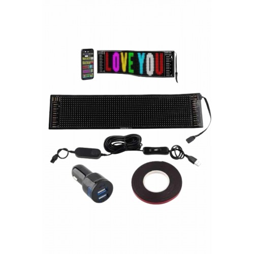 LED Matrix Panel RGB Ekran Kumandalı Araç Camına Uygun