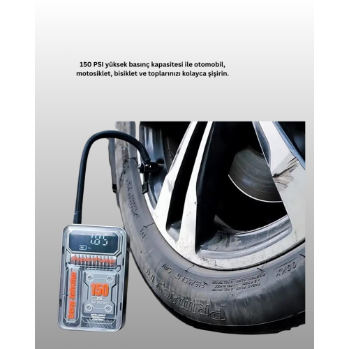 Çok Fonksiyonlu Araç Bisiklet Top Uyumlu Elektrikli Hava Pompası