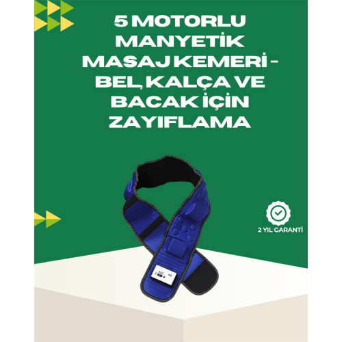 Ayarlanabilir Hız ve Titreşim Modlarına Sahip Manyetik Masaj ve Zayıflama Kemeri