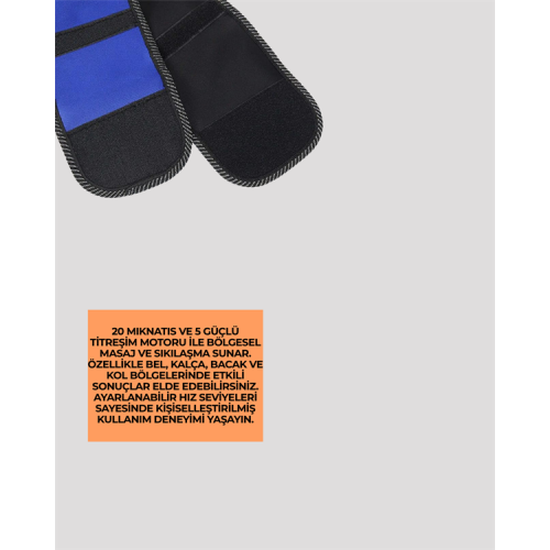 Ayarlanabilir Hız ve Titreşim Modlarına Sahip Manyetik Masaj ve Zayıflama Kemeri