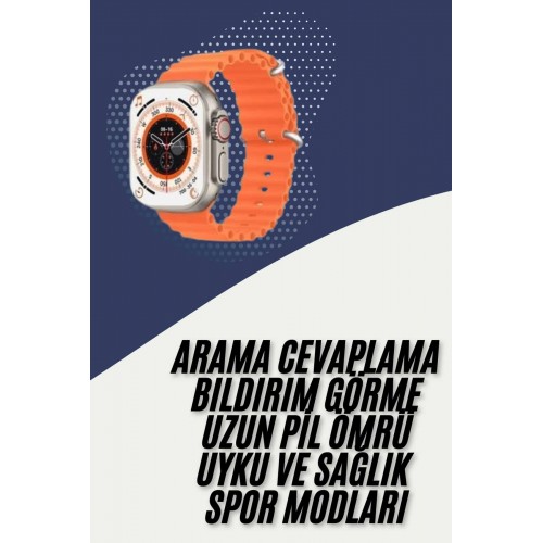 2025 Model Akıllı Saat Çift Kordon Ios Ve Android Arama Cevaplama Sesli Asistan