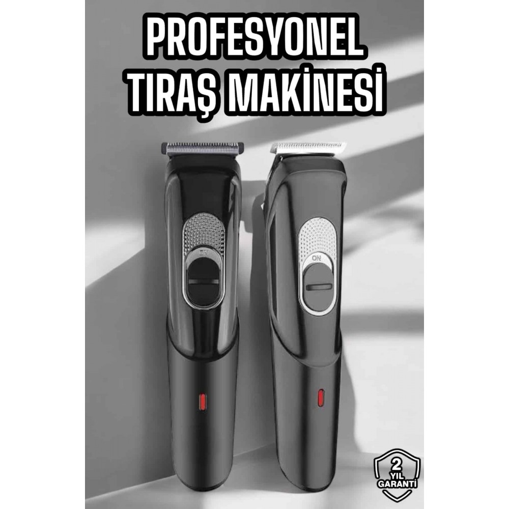 Saç Sakal Vücut Şarjlı Kablosuz Tıraş Makinesi Profesyonel Paslanmaz Çelik