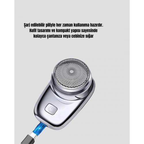 Taşınabilir Şarjlı Mini Tıraş Makinesi – Hassas Kesim Hızlı Şarj Kolay Temizlik