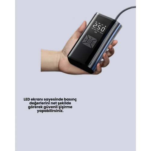 12V Uyumlu Çok İşlevli Akıllı Araç Lastik Pompası 12V Uyumlu Çok İşlevli Akıllı Araç Lastik Pompası