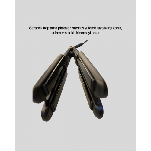 Saç Düzleştirici Seramik Plakalı 230C Hızlı Isınma 360° Kablo