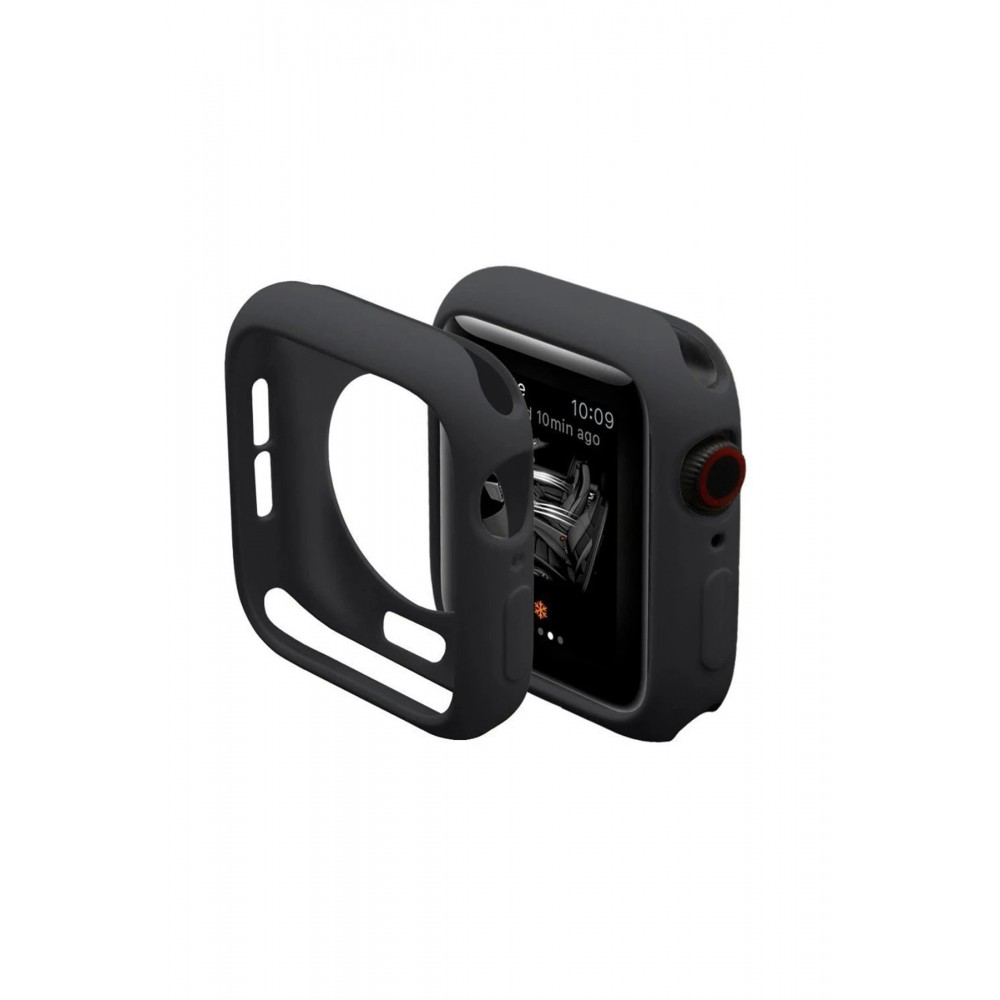 Apple Watch 40mm Silikon Alt Kasa - Siyah-(5796)