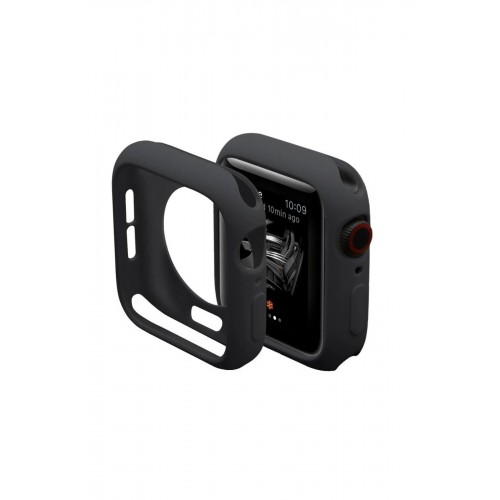 Apple Watch 40mm Silikon Alt Kasa - Siyah-(5796)