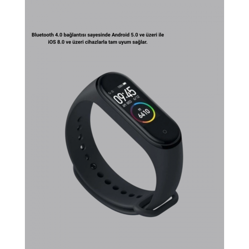 Bluetooth Akıllı Bileklik Spor Modlu Kalp Atış Takipli Uyku Analizli