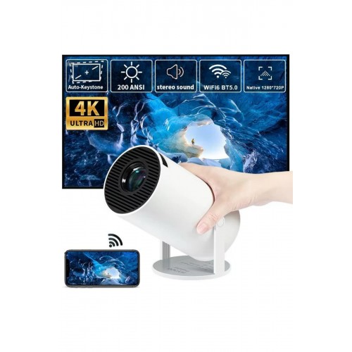 Ayaklı Projeksiyon Taşınabilir Mini Projektör Sinema Projektörü Android